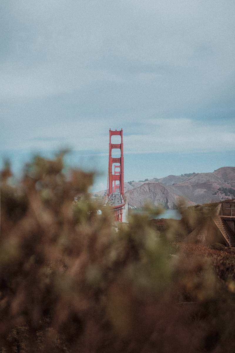 san francisco red and white bridge during daytime golden gate overlook
